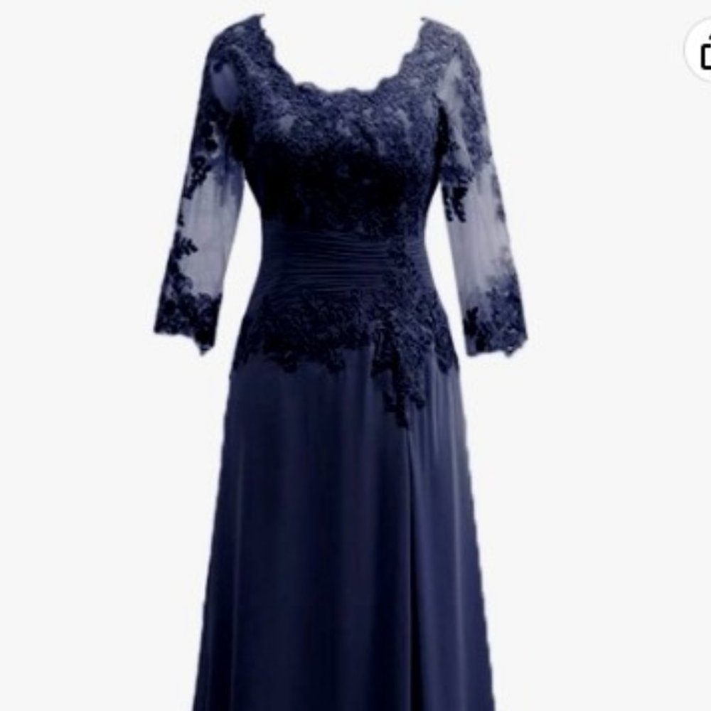 22W Formal  Navy Blue Jaeden Dress